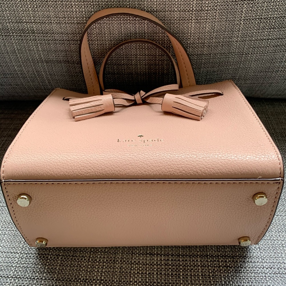 MINI SATCHEL KATE SPADE HAYES ROSY CHEEKS LEATHER - Picture 16 of 16
